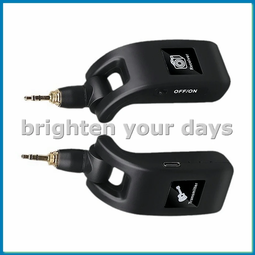 Wireless Guitar System Audio Digital Guitar Transmitter Receiver Built-in Rechargeable Battery for Electric Guitar Bass-ROWI