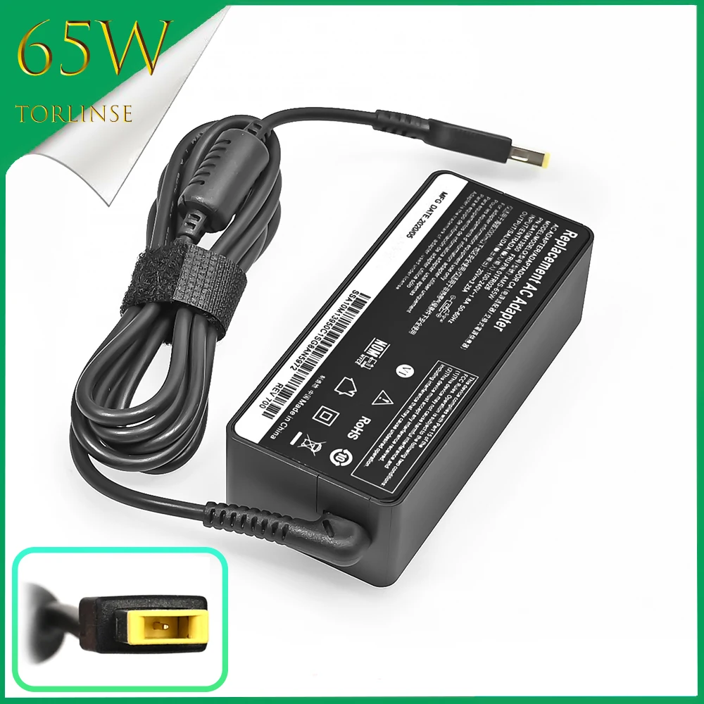 

20V 3.25A 65W USB AC Laptop Charger Power Adapter For Lenovo Thinkpad X301S X230S G500 G405 X1 Carbon E431 E531 T440s Yoga 13