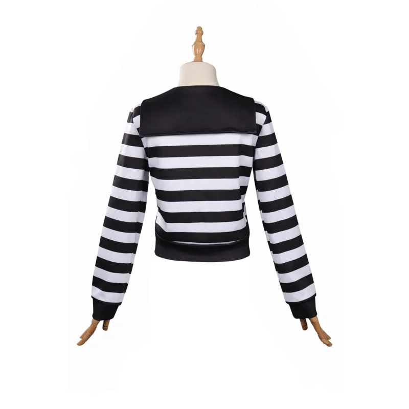 여성용 코스프레 가발 프린트 스트라이프 셔츠, 코스튬 TV, 결혼식 날 역할극 판타지아, 할로윈 카니발 천 변장