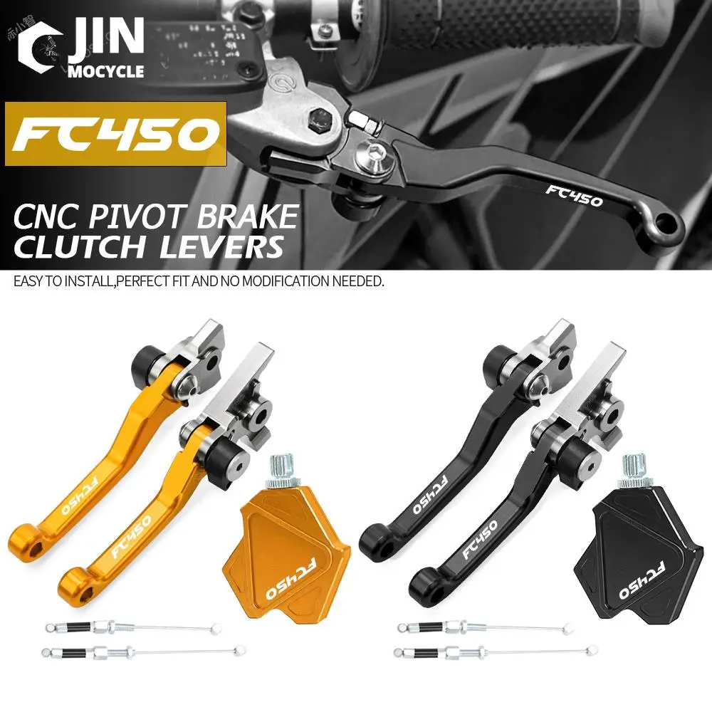 Dirt Bike CNC Brake Clutch Levers Stunt Clutch Pull Cable Lever Replacement Easy System For HUSQVARNA FC450 FC 450 2014 2015