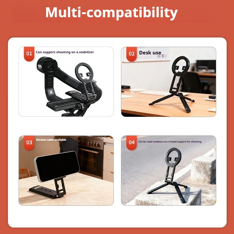 PyroGraphy Novo Desktop Magsafe Suporte Magnético para Celular Tripé Dobrável Portátil Multi-função Suporte para Transmissão ao Vivo