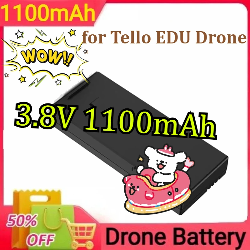 

Drone Battery for Tello EDU Drone Model Modification with Capacity Battery Cells for DJI 3.8V 1100mAh