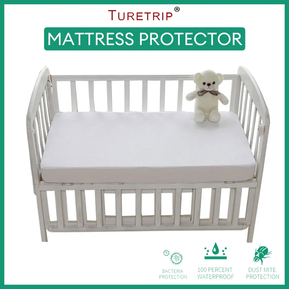 

Waterproof Mattress Protector For Baby Toddler Bed Cover Mattress Pad Crib Waterproof Bed Sheet (Cotton Terry)