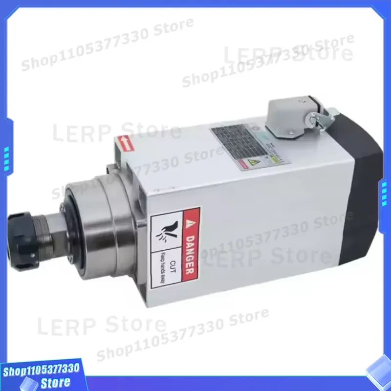 High Speed Air Cooled CNC Spindle Motor 1.5KW 2KW BT30 Square Flange Bearing For Engraving Boring Machine Tool Parts 2.2KW