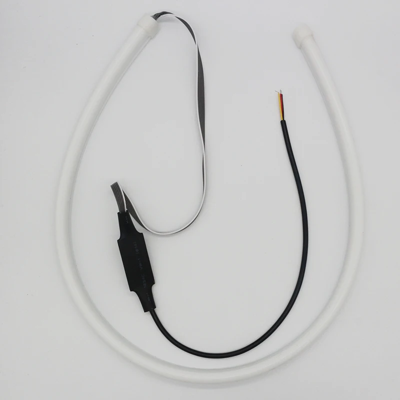 2Pcs 12V 24V 60cm DRL Flexible Tube Headlight Strip Light Universal Daytime Running Light Angel Eyes Turn Signal Lamp 24V Van