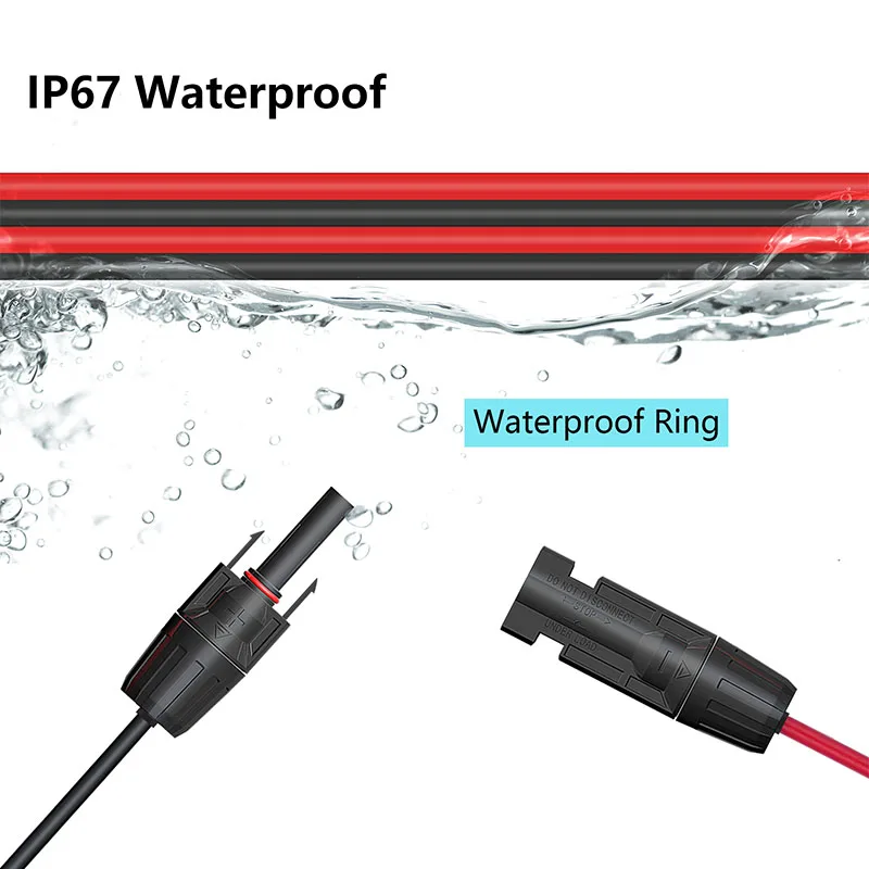 VDL Solar Panel Connector to DC 8mm&DC 5.5mm x 2.1mm Adapter Extension Cable 14AWG for Goal Zero Yeti Jackery Solar Generator