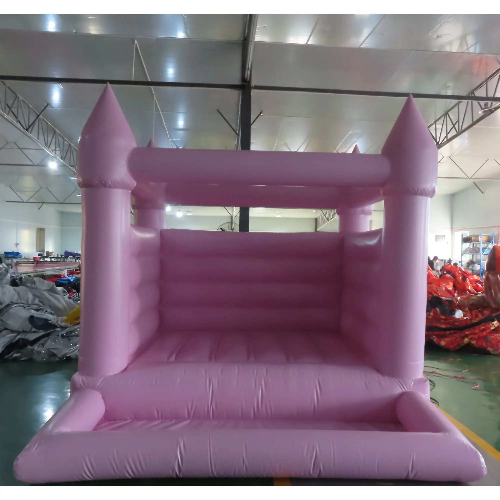 outdoor activities 3.5x3m white pink inflatable wedding bouncer house Party bouncy castle with pool for kids commercial jumper