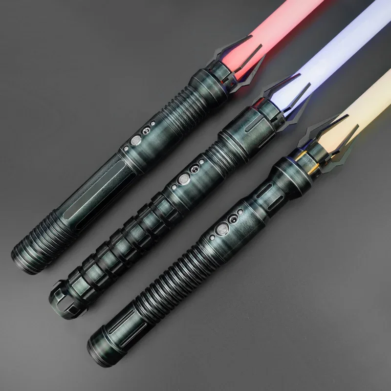 

Massclusive Weathering Metal Aluminum handle Lightsaber RGB/Pixel Smoothly wields 25 fonts multiple percussion effects FX Duel