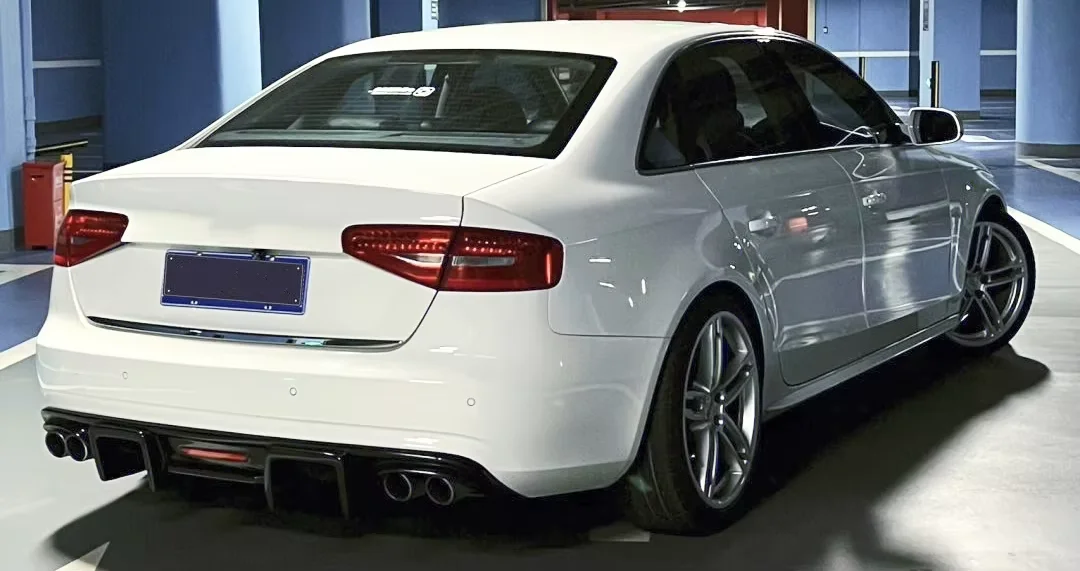 Cocok untuk Audi S4 A4 B8.5 Diffuser Bumper Belakang Serat Karbon Kering Body Kit Rear Lip 2013-2016