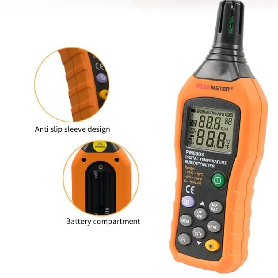 

Digital temperature Hygrometer Measurement range: -20 ℃ -60 ℃ Accurate measurement have a swift response Backlight Industrial