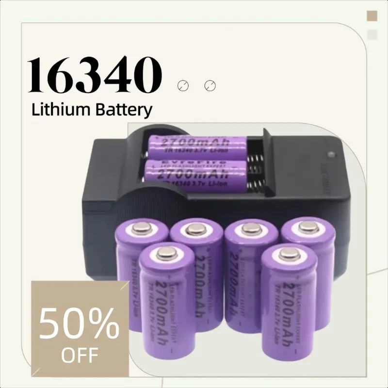 

16340 Lithium Battery 3.7V 2700mAh Lithium Battery for Cross-border E-commerce Flashlights and Laser Pointers