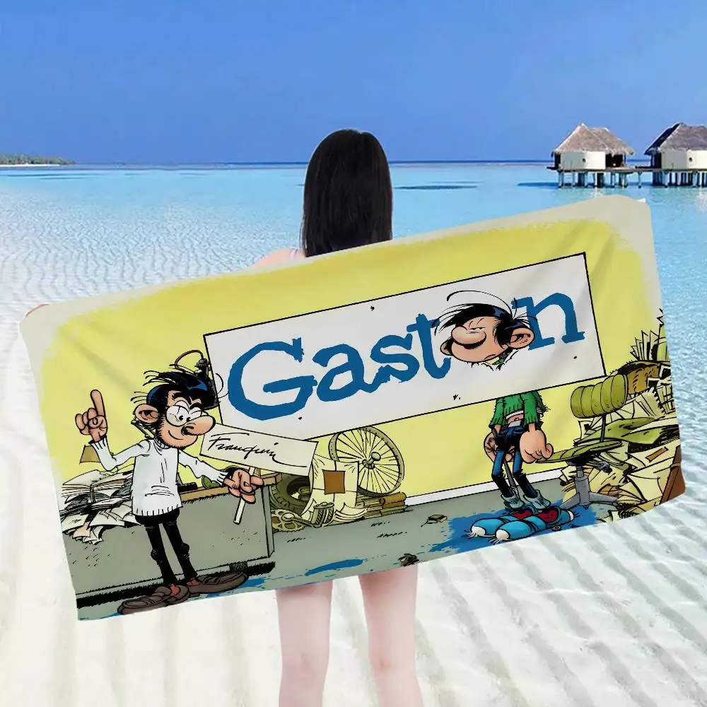 G-Gaston Lagaffe Anime Microfiber Printed Beach Towel Mountain Climbing Yoga Beach Swimming Running Absorbent Soft Towel