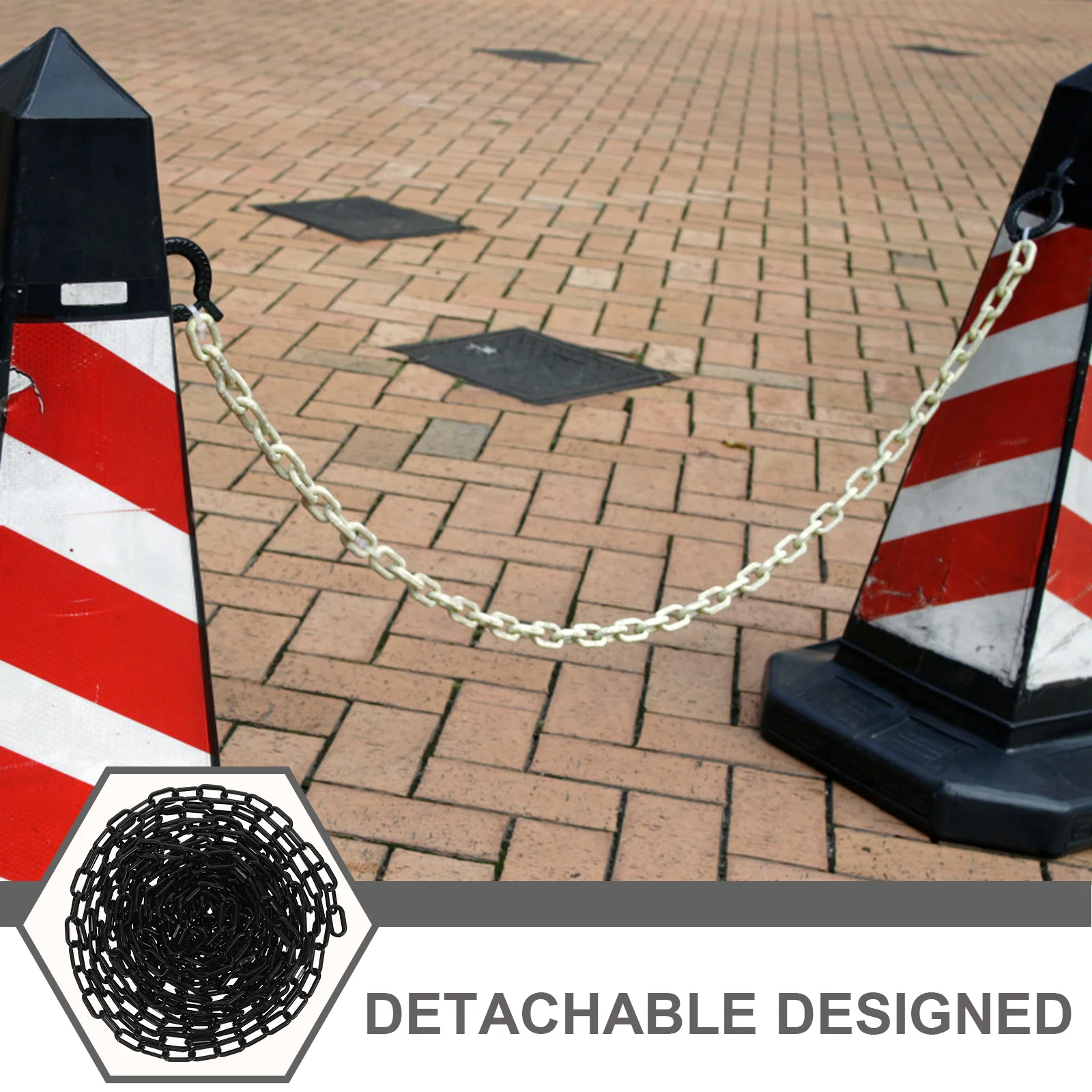 Warning Protection Chain Barrier Connector Reflective Parking Link Fence Baby
