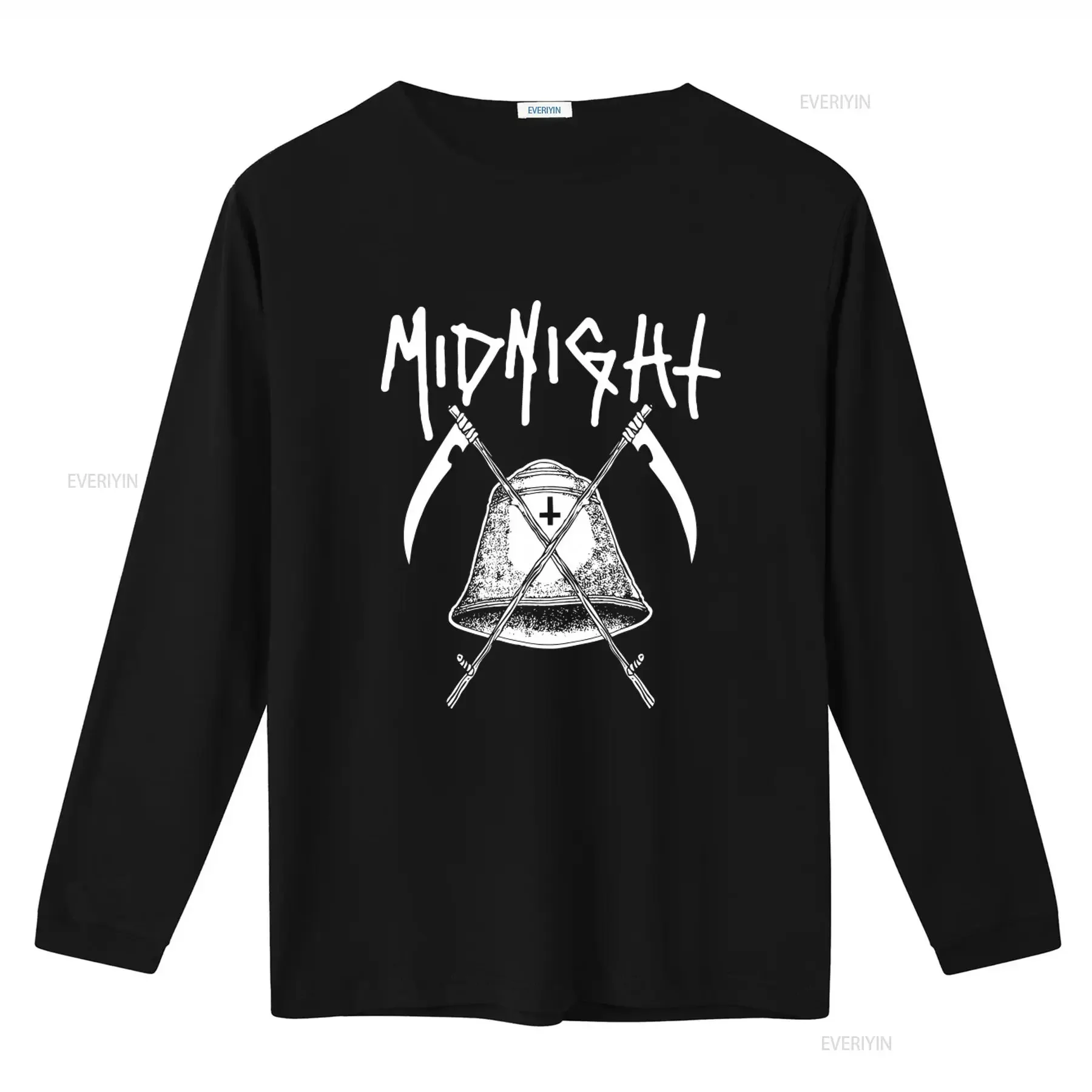 Midnight Gothic Bell Scythe Print T shirt Available in S 4XL vintage Washed homme Top For Everyday Wear streetwear Casual
