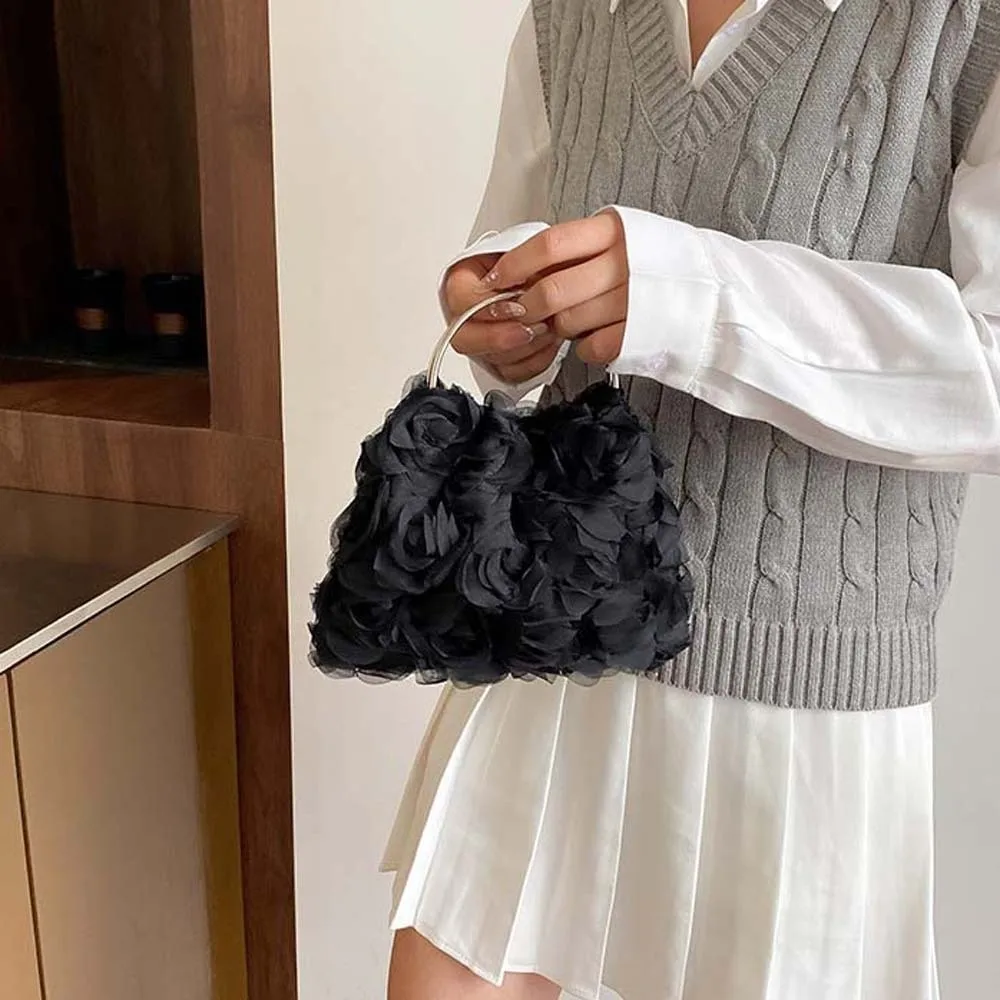 

Универсальная сетчатая сумка-клатч с магнитной застежкой, вместительная женская сумочка из полиэстера, многофункциональная свадебная сумочка