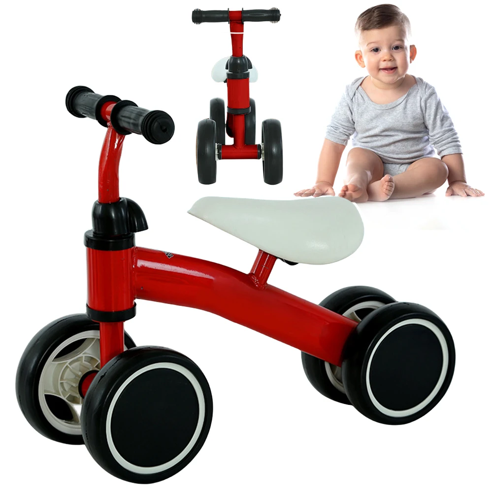 Bicicleta de equilibrio para bebés, bicicleta de equilibrio para niños pequeños, asiento ergonómico, bicicleta para niños pequeños, andador de aprendizaje para bebés de 4 ruedas para el primer regalo de cumpleaños