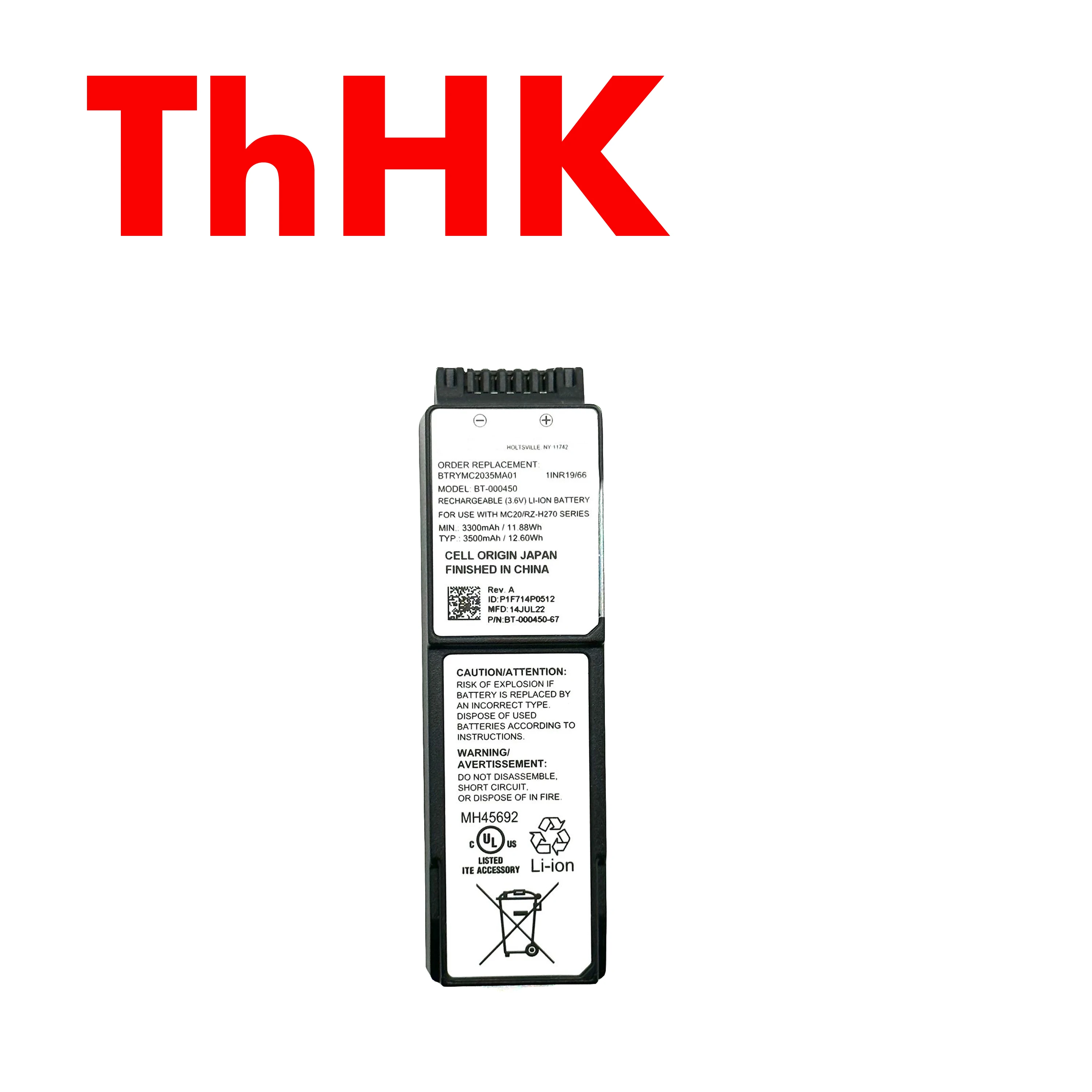 Genuine Original 3500mAh 12.6WH BT-000450 BT-000450-67 Battery For Zebra MC20 RZ-H270