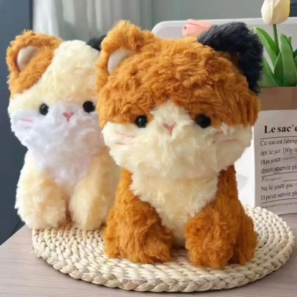 

PP Cotton Simulation Cat Plush Toys Fluffy Soft Stuffed Animals Cat Doll Collection Cartoon Pussycat Plush Toy Children Girl