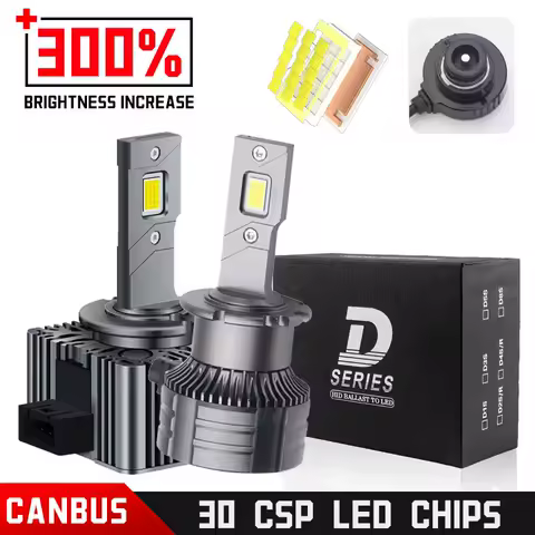 2PSC D1SD2S LED 70W Headlights HID D3S D4S D5S D8S 30000LM 6000K Two-sided CSP Chip Auto Lamp High Low Beam Plug&amp;Play CANBUS 12V