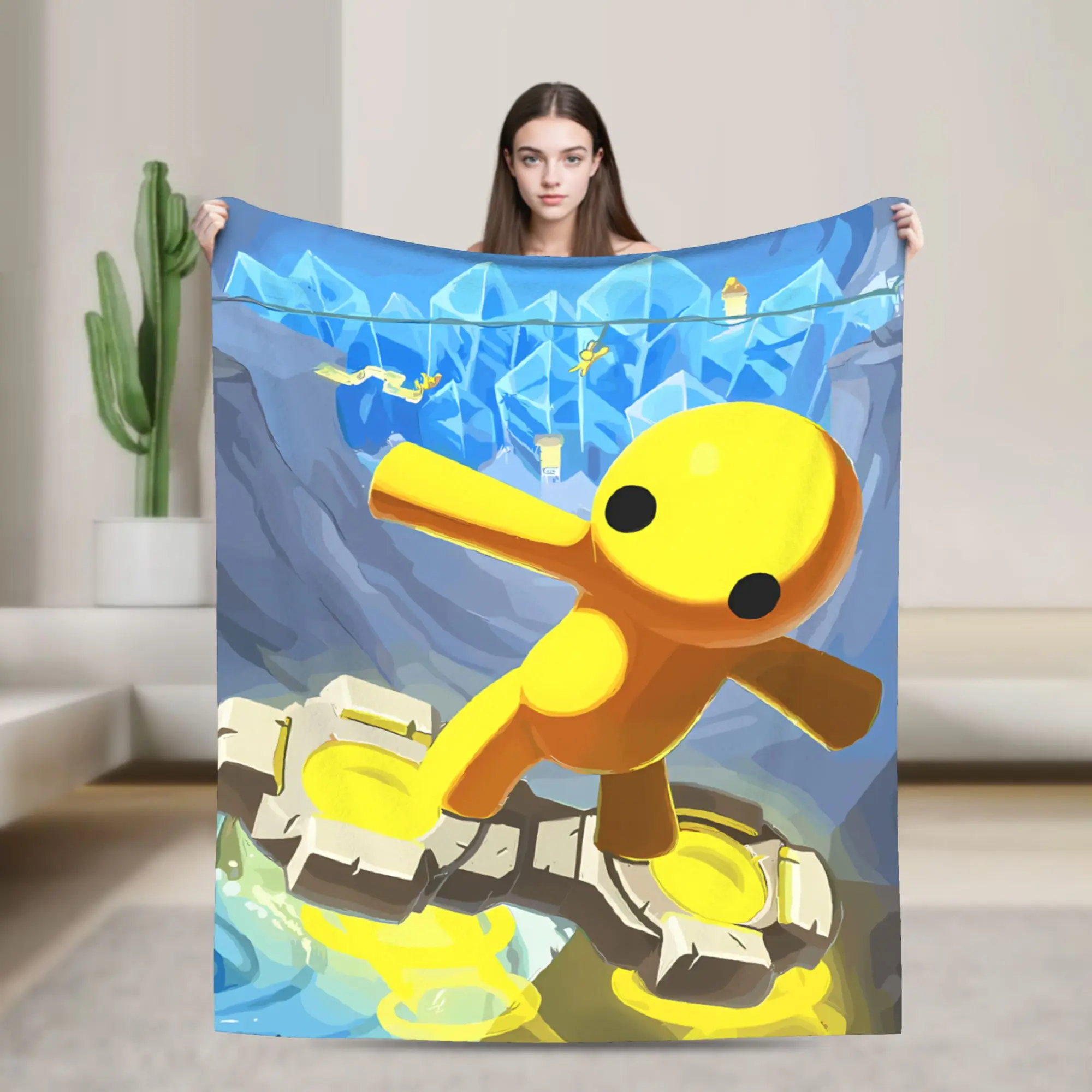 Wet Wobbly Life Water Adventure Blanket Quality Warm Soft  Throw Blanket Winter Travel Couch Chair Street Trend Bedspread
