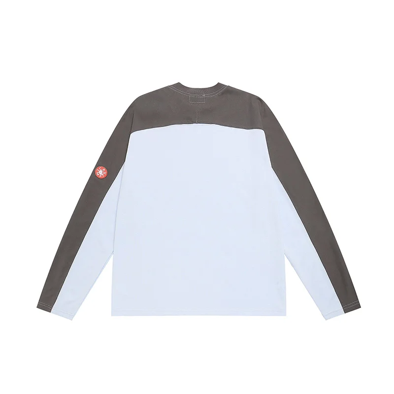 Daily Minimalist Color Blocked CAVEMPT Long Sleeved Tops New Men Women Casual Round Neck Short Sleeved CE T-shirt