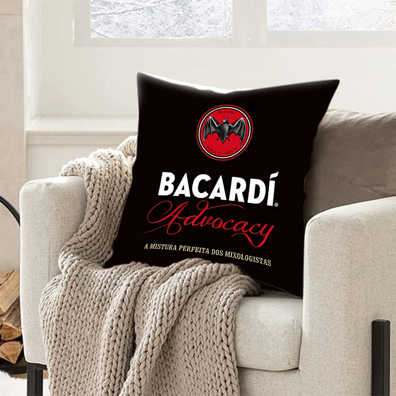 Pillowcase Throw Pillow Cushion Covers Home Living Room Sofa Couch Seat Bacardi rum brand logo Cushion cover pillowcase Decor