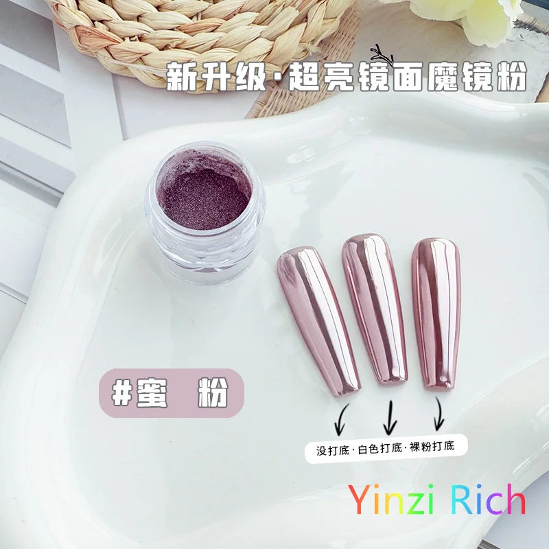 0,3 g chroom nagelpoeder metallic spiegel glitter effect holografisch metallic chroom poeder voor nagels rose goud chroom nagelpoeder