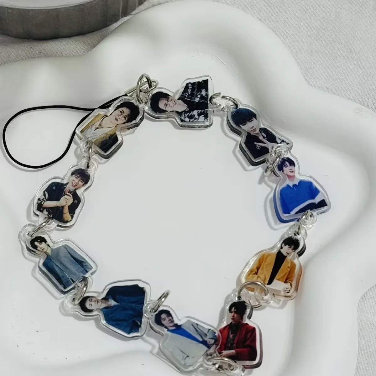 Новая цепочка для мобильного телефона Liu Yuning, подвеска, брелок, акриловая нить, украшение, периферийная сумка, подвесной студенческий рюкзак, подвесной