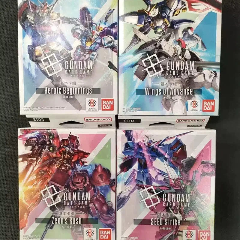 Genuine Bandai Mecha Anime Gundam TCG Cards Chinese Booster Freedom Ascent Deck Building ST1-9 Bonus for Worldwide Trading Card