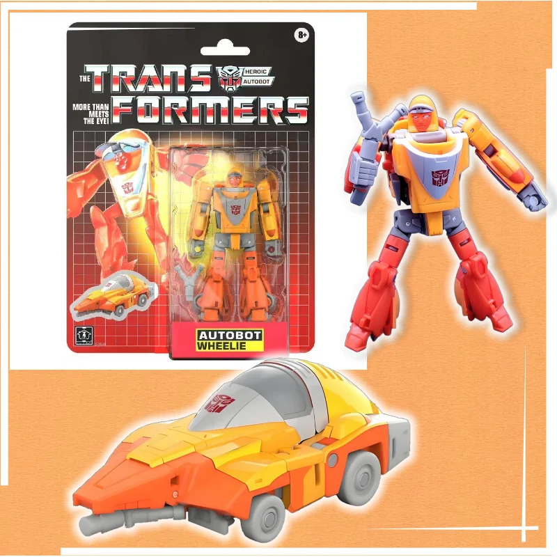【Productos en stock】Figura de acción de lujo Hasbro Transformers Retro G1 Wheelie D Class, juguete robot transformable