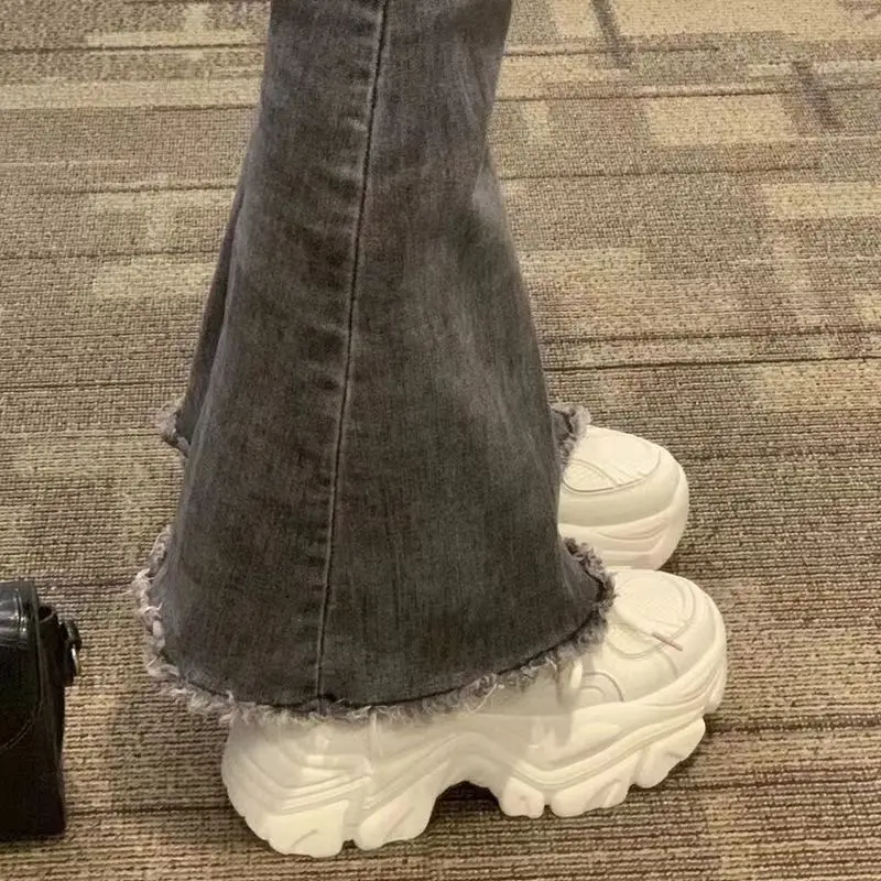 

Ins Trendy Women's White Dad Shoes Height Increasing 7cm Mesh Sneakers All Season Casual Versatile Hot Sale