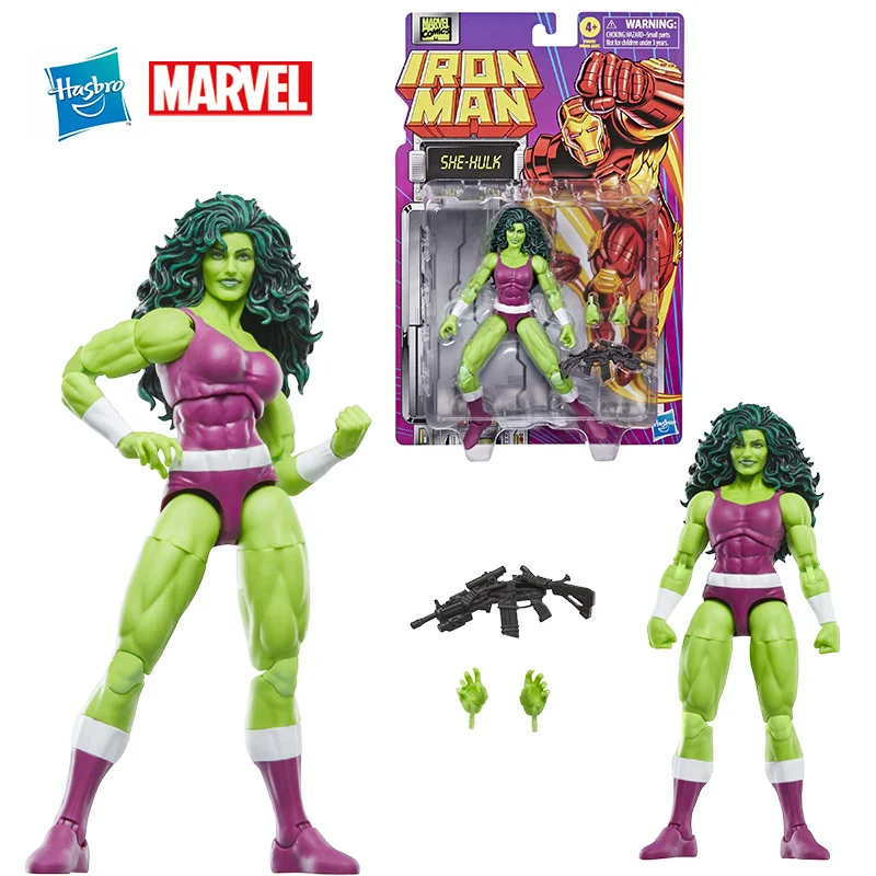 Hasbro Marvel Legends Series She-Hulk Iron Man Comics 16Cm Anime Original Action Figure Model Kit Toy Birthday Gift Collection