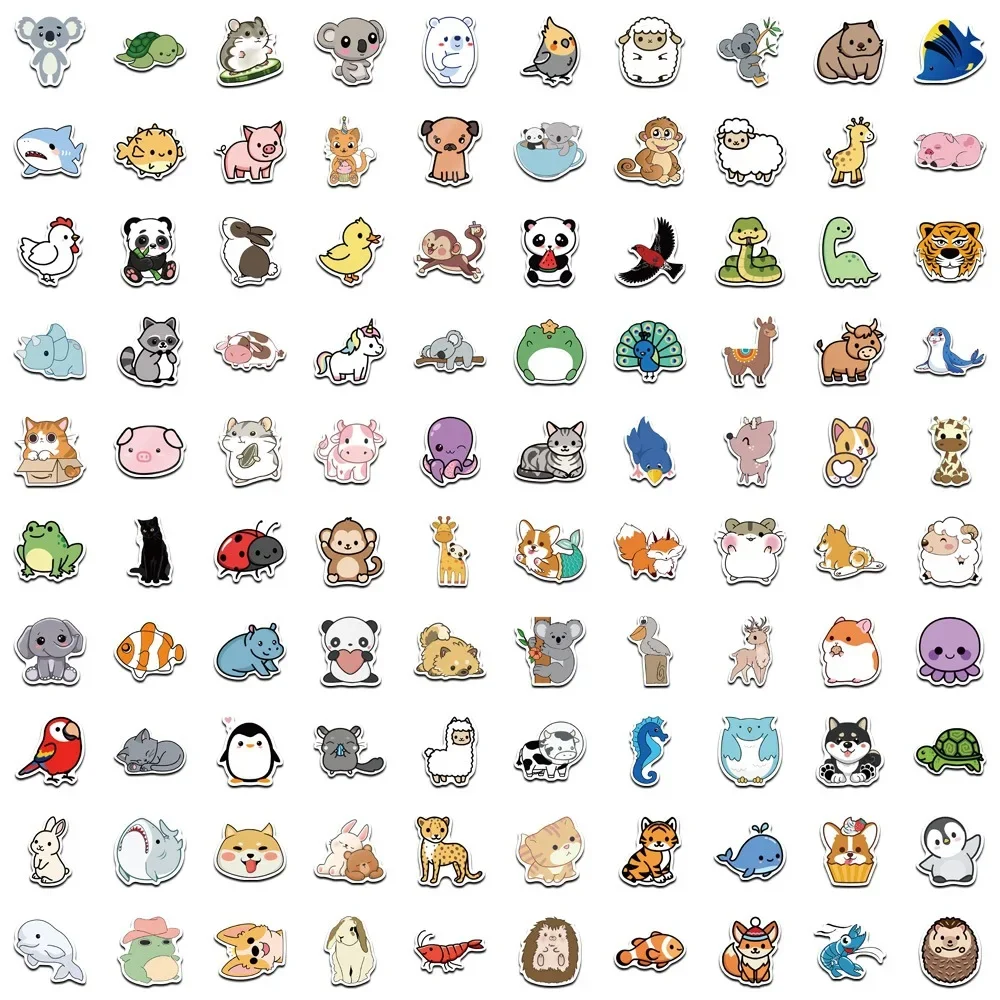 100/300/500PCS Mix Cute Cartoon Animali Graffiti Adesivi FAI DA TE Telefono Chitarra Laptop Notebook Valigia Adesivo Impermeabile Giocattolo Per Bambini