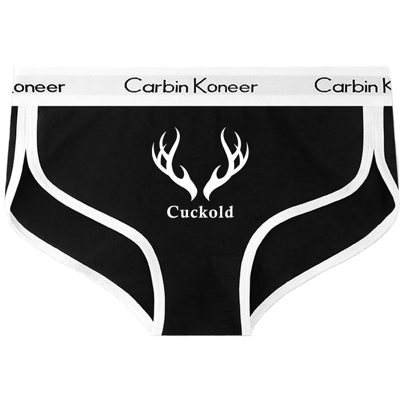 Antlers Cuckold Sexy Print Underwear for Women Cute Women Panties Premium Cotton Underpant Women Intimates Underwear Women