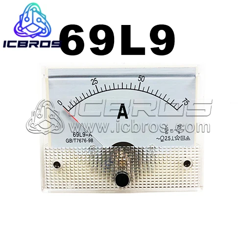 Instrument 69L9 Pointer AC Ammeter 20A 30A 50A 100A 600A 500A 800A 50A 75A 10A 3A 250A 5A 100A 15A 150A 2A 300A 400A 20A 30A