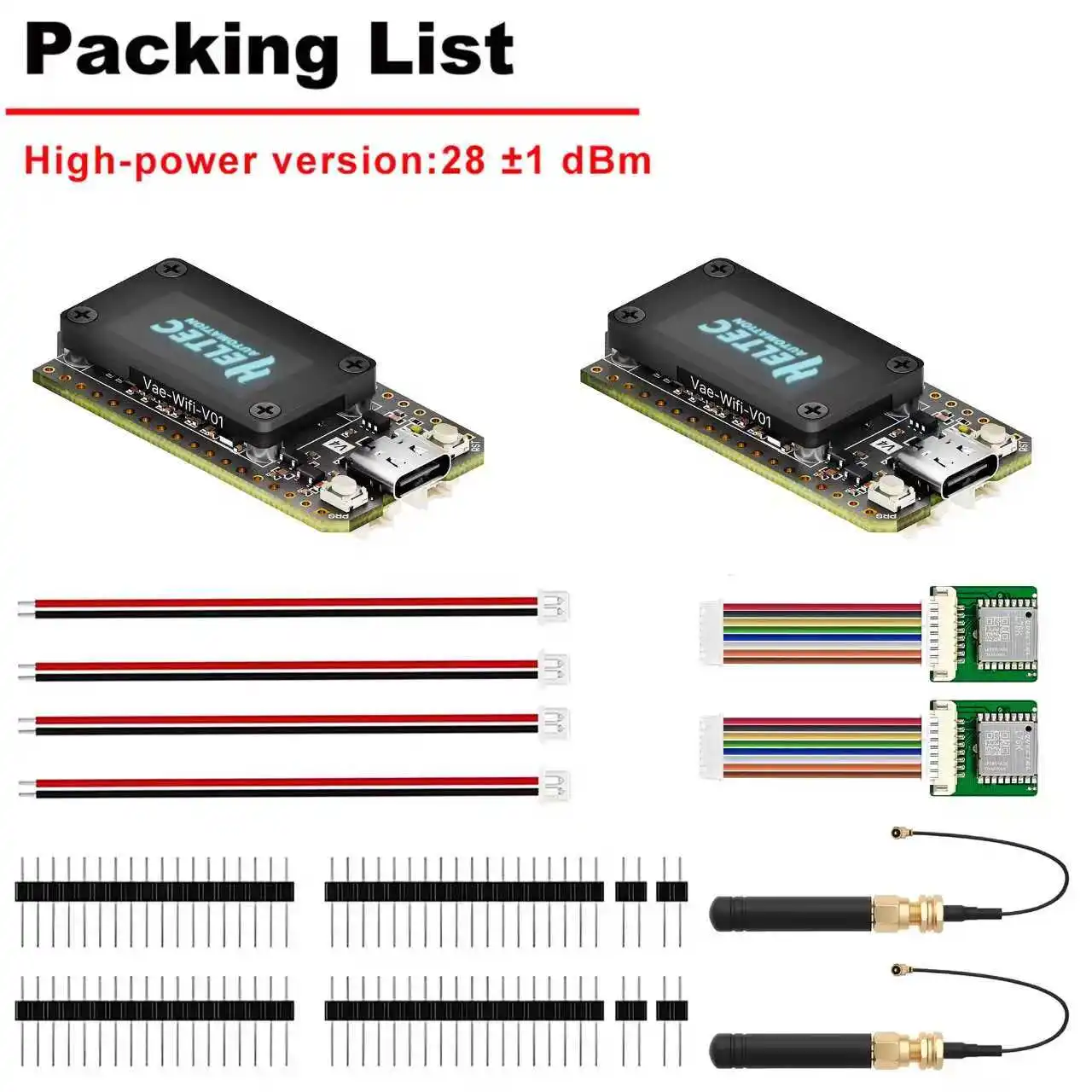 2 Stück Heltec V4 LoRa32 ESP32-S3 SX1262 LoRaWAN 868MHz Entwicklungsboard mit 0,96 Zoll OLED-Display, WiFi & BLE Mesh-Netzwerk für IoT