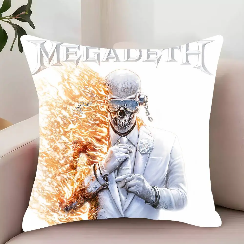 Rust In Peace M-Megadeth  Pillow Case Decor Protective Covers Comfortable soft for Sofa Living Room Home office