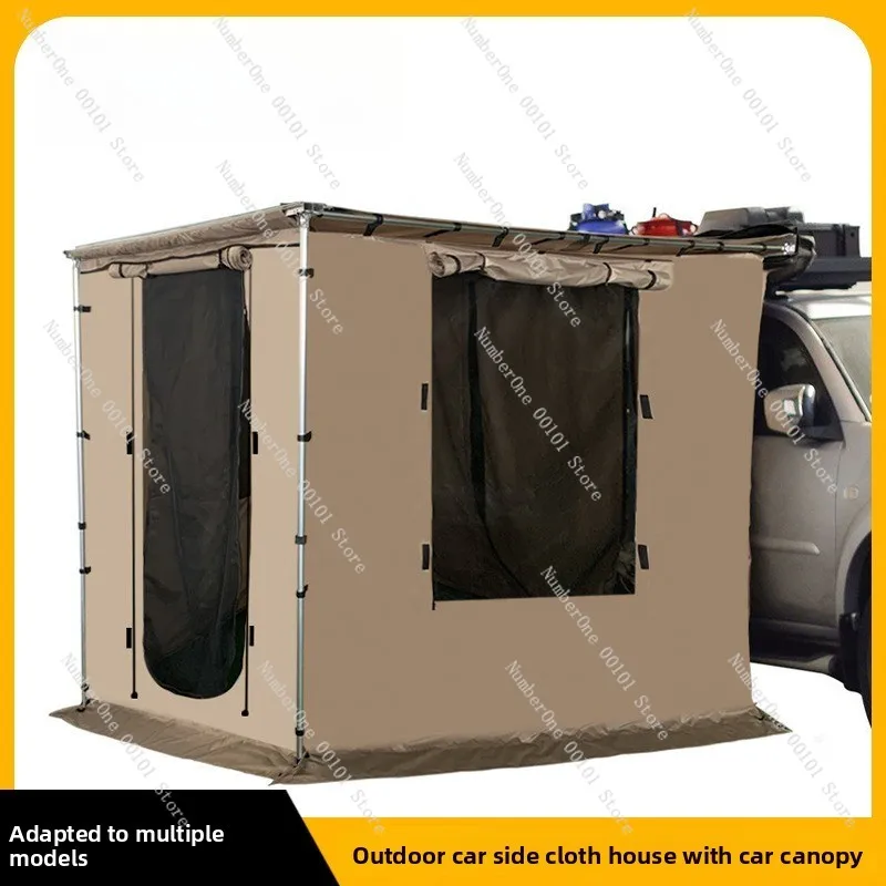 Car Awning Side Tent, Outdoor Camping SUV Vehicle Awning, Car Canopy Shelter for Overlanding