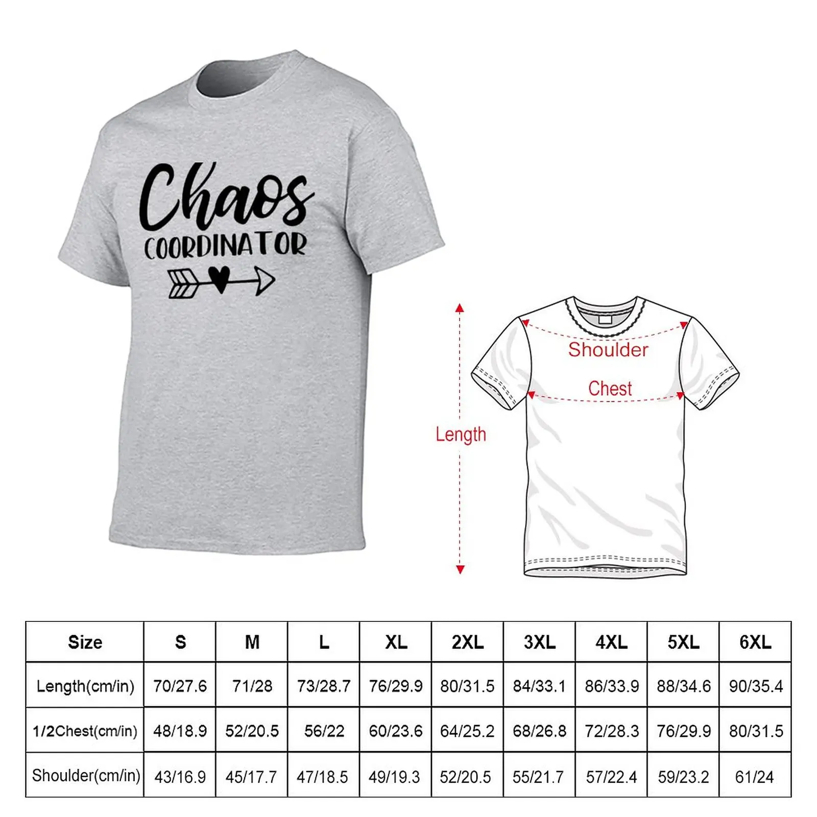 New Chaos Coordinator T-Shirt T-shirt for a boy man clothes plus size t shirts mens clothes