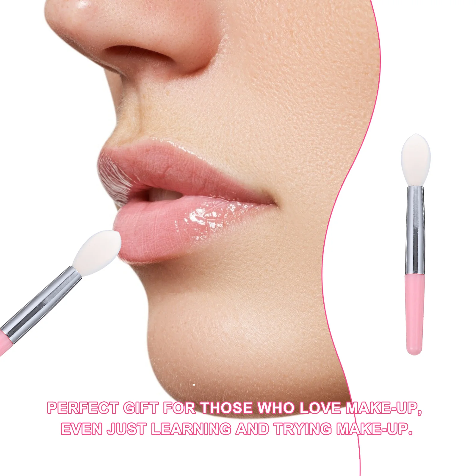 12 Uds. Pinceles de silicona para máscara de labios, aplicadores de lápiz labial duraderos, aplicador de bálsamo labial portátil, juego de brochas de maquillaje de viaje