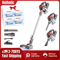 AUTHMIC Cordless Vacuum Cleaner, Powerful Suction, 55min Runtime, Anti-Tangle Brush, 5-Layer HEPA, Quiet Cleaning for Pet Hair