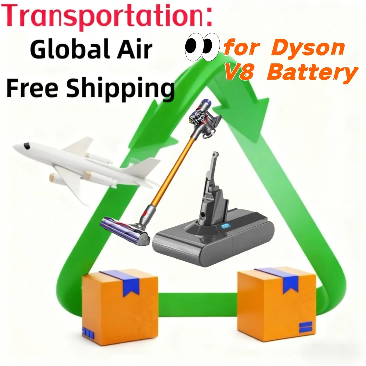 

Dyson V8 21.6V 38000mAh Replacement Battery for Dyson V8 Absolute Cord-Free Vacuum Handheld Vacuum Cleaner Dyson V8 Battery