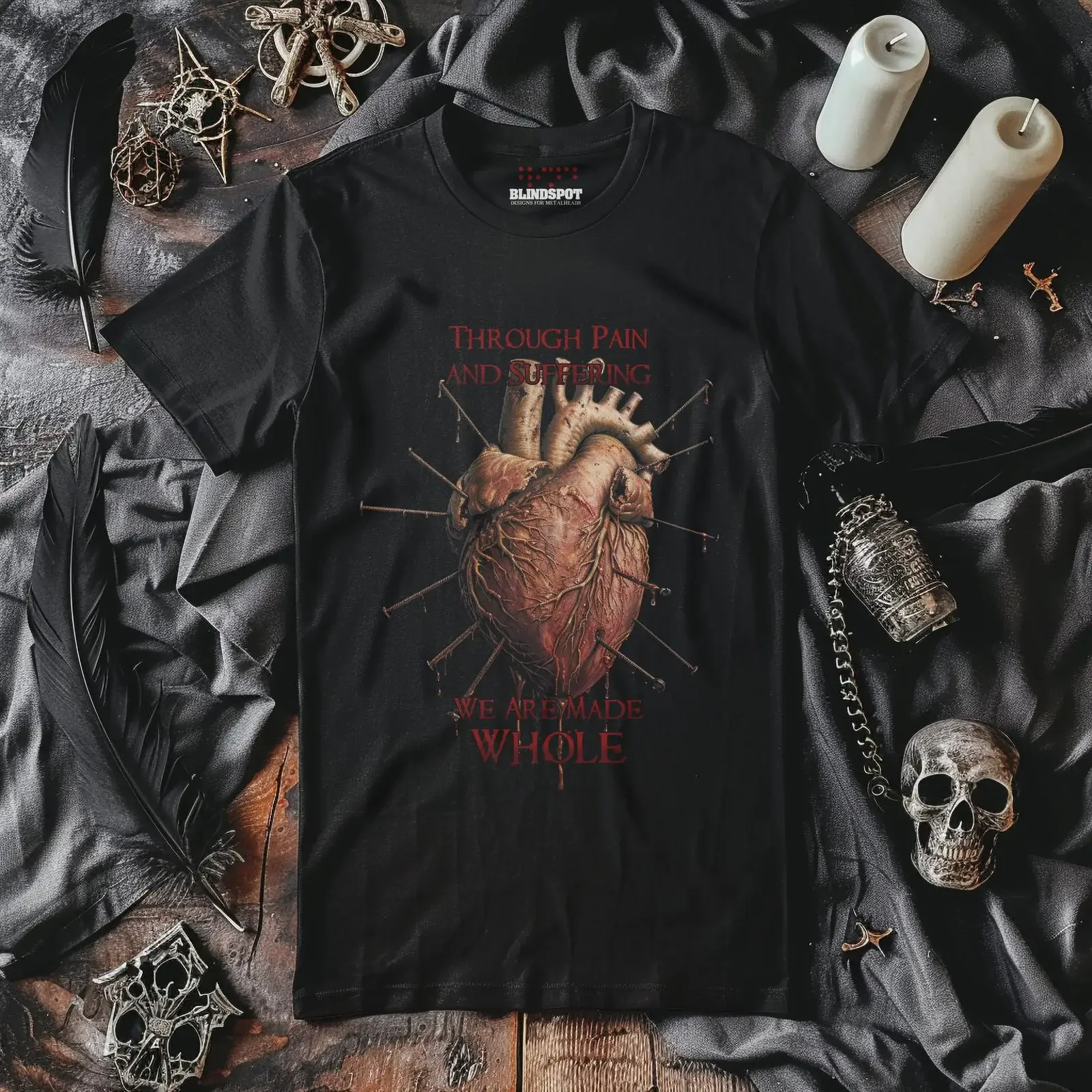 Pain and Suffering T Shirt Occult Clothing Black Metal Weirdcore Goth Gothic Valentines Day vintage Washed Stretched