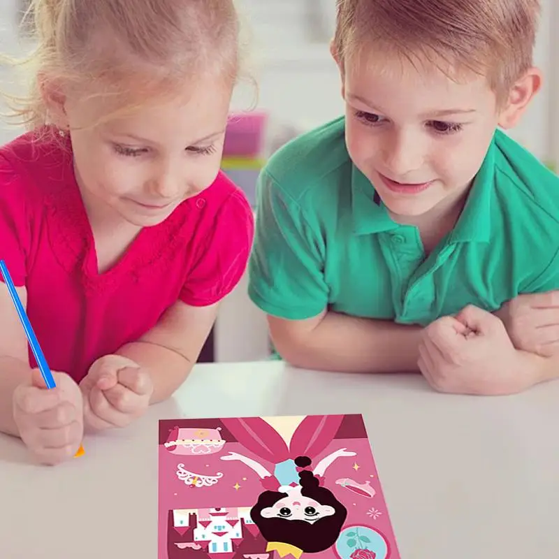 Kit de Arte de arena de colores, imágenes de Arte de arena de colores, 10 hojas, tarjetas de pintura de Arte de arena, juguetes educativos de aprendizaje