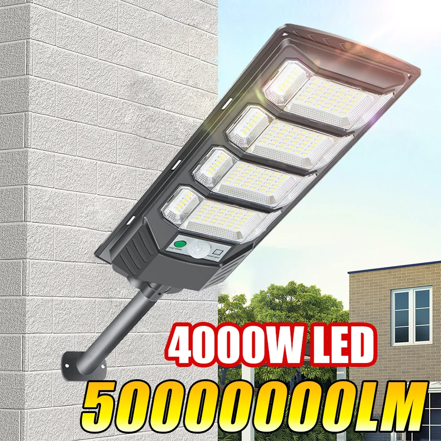 

4000W 50000000LM Solar LED Light Sunlight Outdoor Powerful External Motion Sensor Solar Lamp Garden Street Wall Solar Lantern