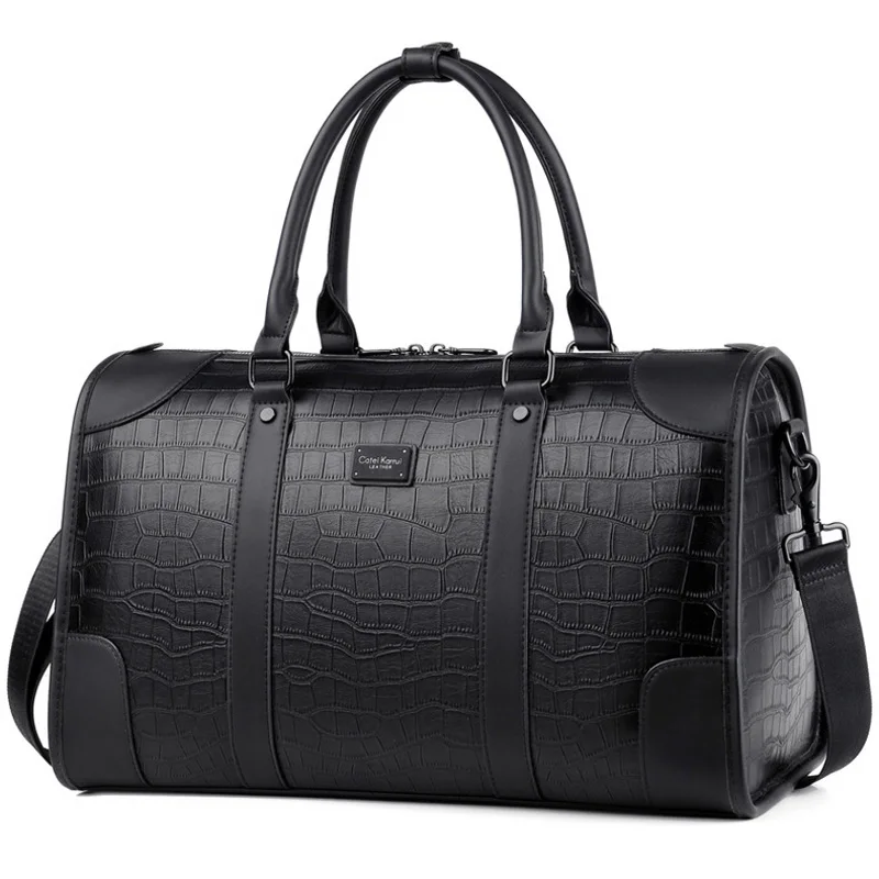 2023 New Fashion Men\'s Alligator Crocodile Pattern Leather Travel Bags Handbags Men Shoulder Bag Messenger Luggage Laptop Bag