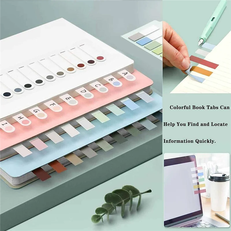 

1200Pcs Page Markers,Morandi Sticky Note Tabs Colored Writable And Repositionable Book Flags Tabs Strip Index Tabs Easy To Use
