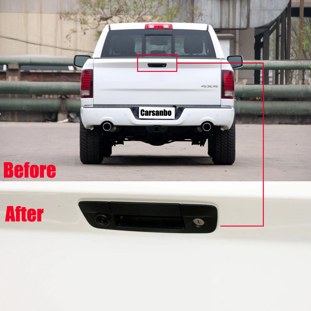 Cámara de visión trasera Carsanbo para camioneta Dodge Ram 1500 2500 3500 2009 2010 2011 2012 2013 2014 2015, cámara de visión nocturna automática