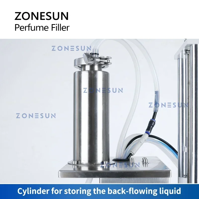 ZONESUN ZS-YTZL500S Pneumatic Vacuum Liquid Filling Machine Automatic Anti-Splash Perfume Scent Vial Filler