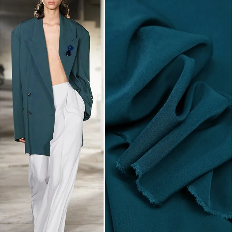 

Spring and Autumn Twill Solid Color Matte Coat Fabric Suit Straight Pants Fashion